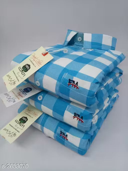 Frekman Stylish Cotton Blend Check Men's Shirt Pack of 1