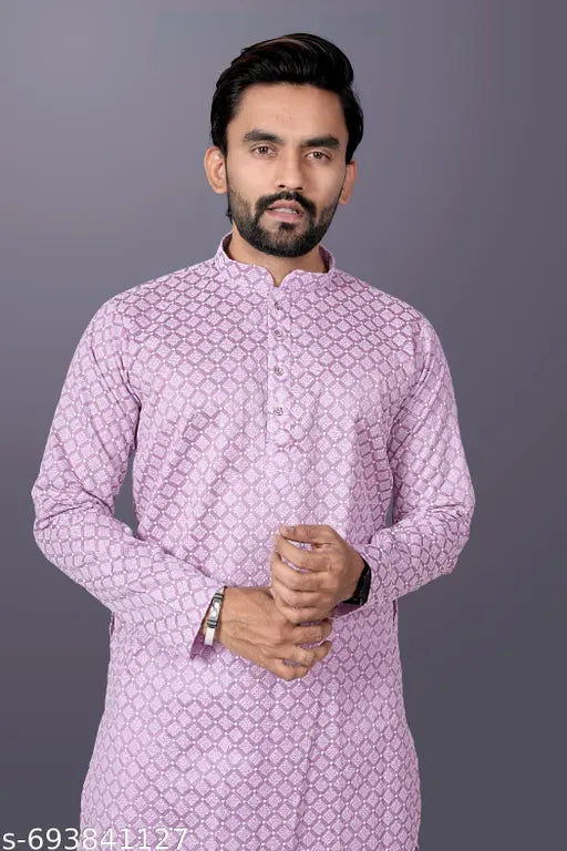 Men’s Cotton Shiffli Work Kurta Set/Men’s Premium Shiffli Work Kurta Pajama/Men’s Ethnic Cotton Shiffli Kurta & White Pajama Set/Men’s Wedding Wear Cotton Shiffli Kurta & White Pajama Set