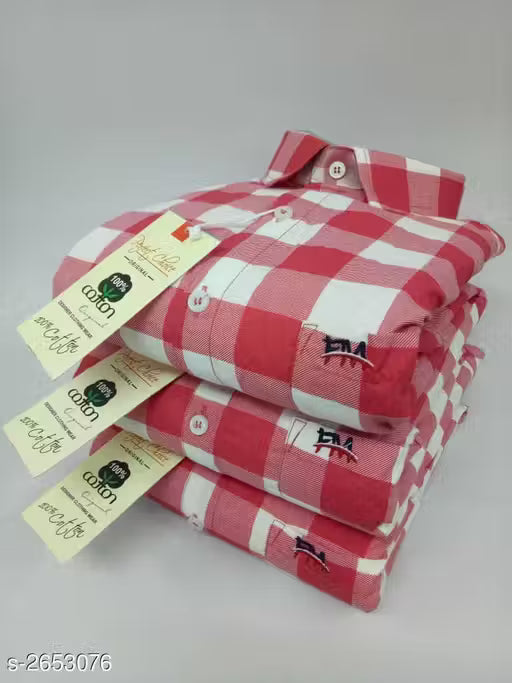 Frekman Stylish Cotton Blend Check Men's Shirt Pack of 1