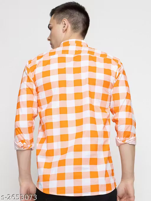 Frekman Stylish Cotton Blend Check Men's Shirt Pack of 1