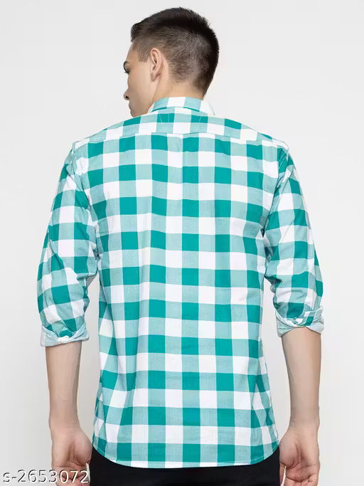 Frekman Stylish Cotton Blend Check Men's Shirt Pack of 1