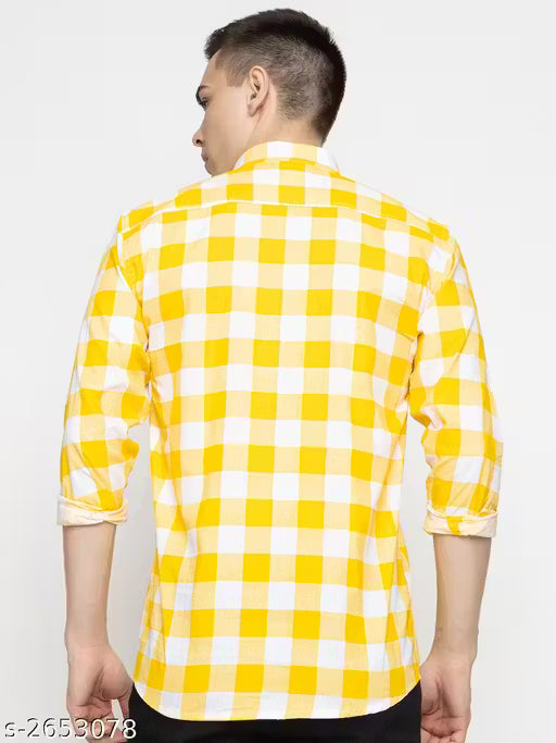 Frekman Stylish Cotton Blend Check Men's Shirt Pack of 1