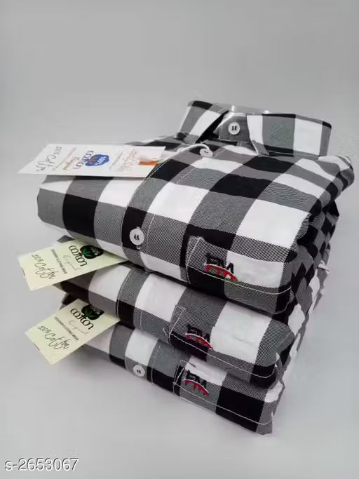 Frekman Stylish Cotton Blend Check Men's Shirt Pack of 1