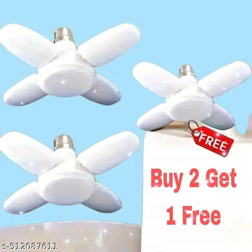25 WATT 4 FAN LED BULB LIGHT HOME DECORATION PACK OF 3