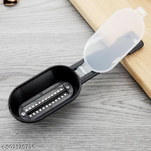 Zeyllox Quick Plastic Fish Scale Remover Tool | Fast Seafood Skin Scraper Brush | Efficient Descaling Peeler Scraper | Kitchen Cleaning Tool for Fish & Seafood Prep (Multicolour)