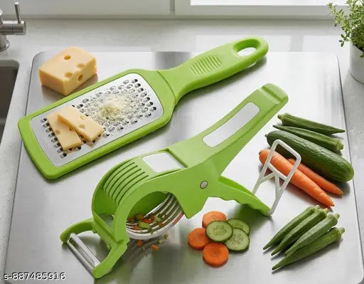 2 in 1 Vegetable and Fruit Cutter & Cheese Grater for Kitchen Stainless Steel Carrot Greater Ginger Slicer, Vegetable, Fruit & Vegetable, Fruit Peelers, Stainless Steel Peeler