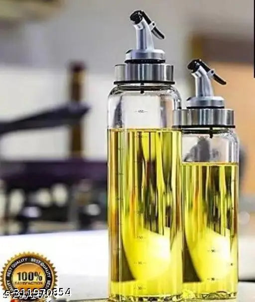 Food-Grade Plastic 1 litres Oil Dispenser & 500 ML  Oil Dispenser (2PCS)